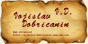 Vojislav Dobričanin vizit kartica